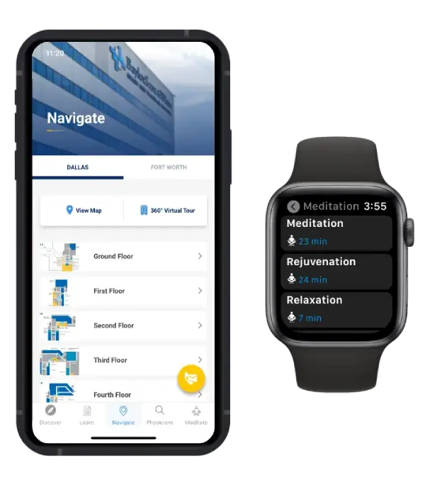 Custom healthcare mobile app development - Baylor's mobile app