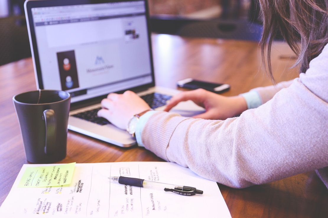 patient looking at medical practice website